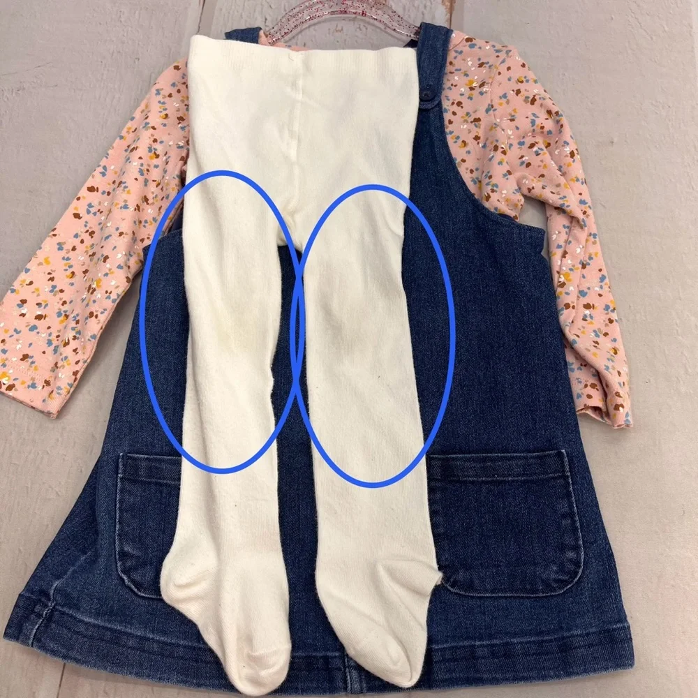 Baby 3-Piece Tee & Chambray Jumper Set SIZE 24M‎